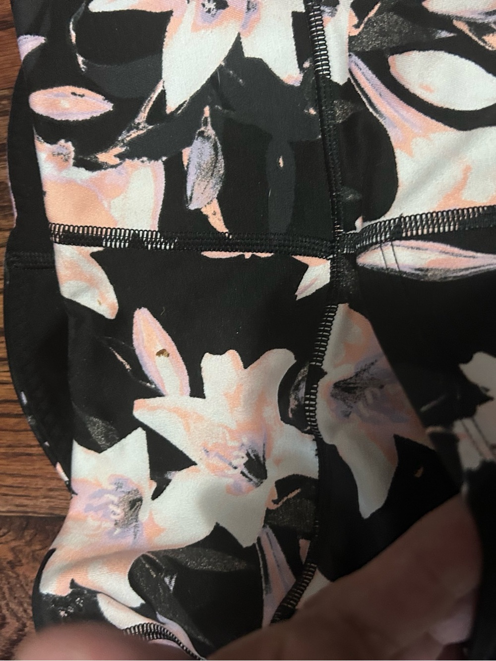 Victoria's Secret Black Sports leggings with White Print